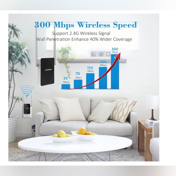 GALAWAY 300Mbps WiFi Range Extender WiFi Signal Booster with High Performance360 - Picture 2 of 14